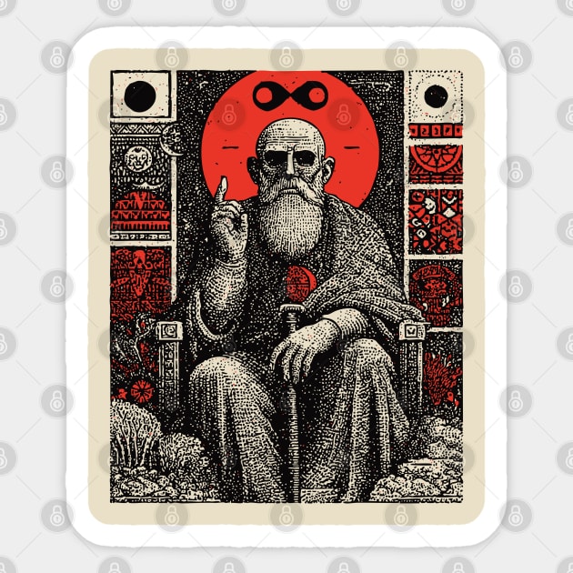 The Magician Manifestation Tarot Art Sticker by TuncGK